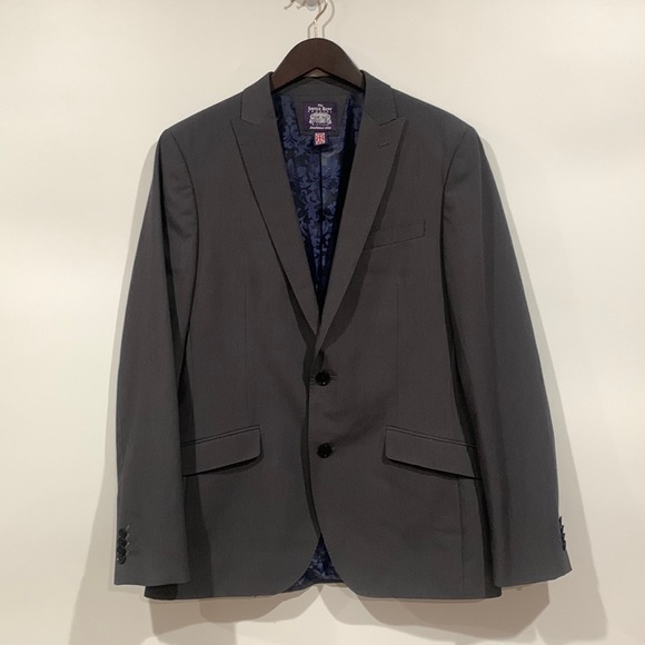 Savile Row Charcoal Blazer 40R - Picture 2 of 10